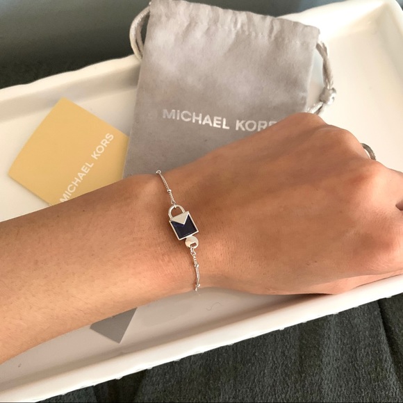 NWT MK Rhodium over sterling silver bracelet - Picture 5 of 6